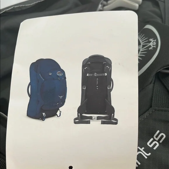 Osprey Black Backpack Durable Outdoor Design Farpoint 55 - Picture 4 of 5